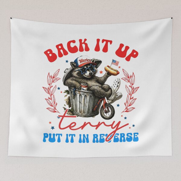 Item preview, Back It Up Terry Put It In Reverse Funny Racoon 4Th Of July designed and sold by Cute-Collection.