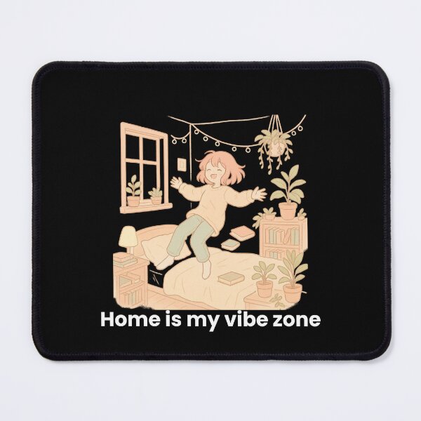 Aperçu de l'œuvre La maison est ma zone de vibration, là où ma couverture est le patron créée et vendue par Creativityplace.