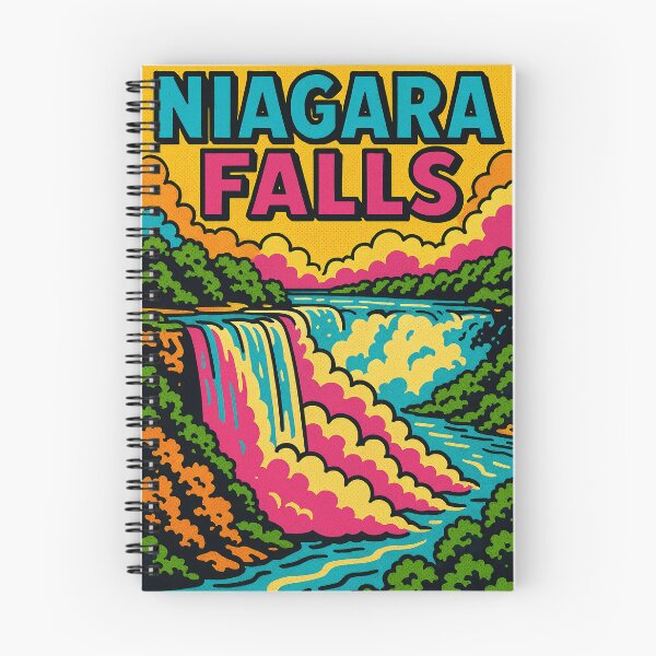 Niagara Falls Retro Pop Art Travel Poster | Vibrant Digital