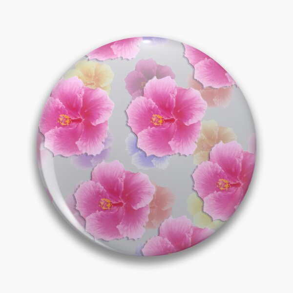 Item preview, Hybiscus - pink and grey designed and sold by STHogan.