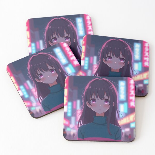 Item preview, Anime Girl Futuristic City Lights Cyberpunk designed and sold by shirooart.