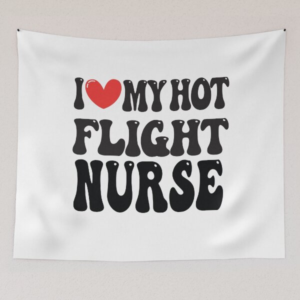 Item preview, I Love My Hot Flight Nurse Wife I Heart My Girlfriend heart of Valentine's Day Funny Retro Gift designed and sold by CoolCreative.