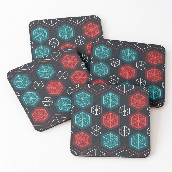 Item preview, Modern Geometric Cube Hexagon Pattern designed and sold by tretyakov.