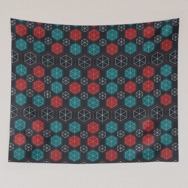 Item preview, Modern Geometric Cube Hexagon Pattern designed and sold by tretyakov.