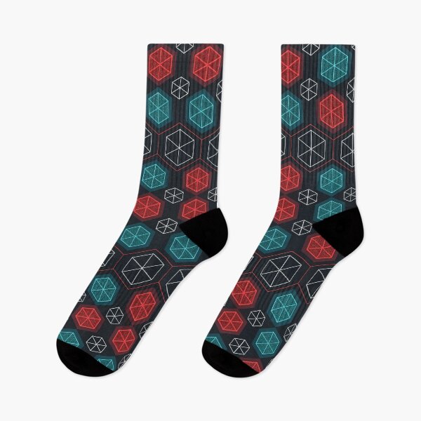 Item preview, Modern Geometric Cube Hexagon Pattern designed and sold by tretyakov.