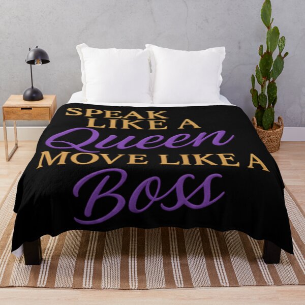 Item preview, Speak Like a Queen – Move Like a Boss Quote designed and sold by VIBE CRAFT STUDIO.