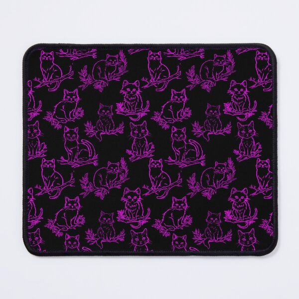 Item preview, Cat Illustration Pattern | Pink designed and sold by UnhingedBird.
