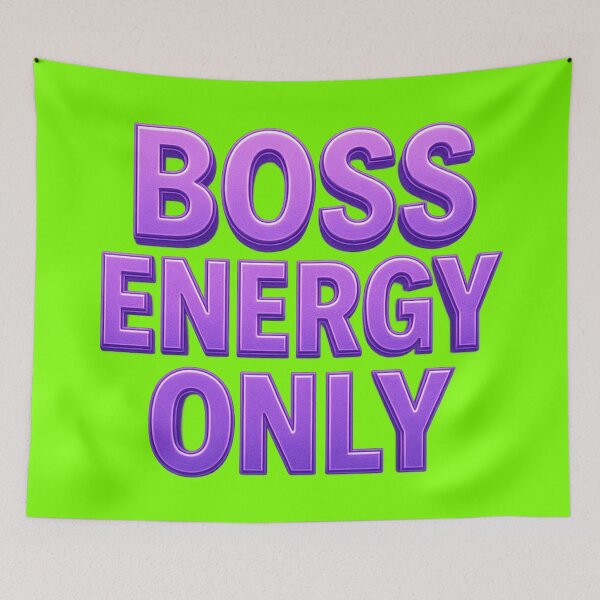 Item preview, Boss Energy Only – Bold Feminine Power Quote designed and sold by VIBE CRAFT STUDIO.