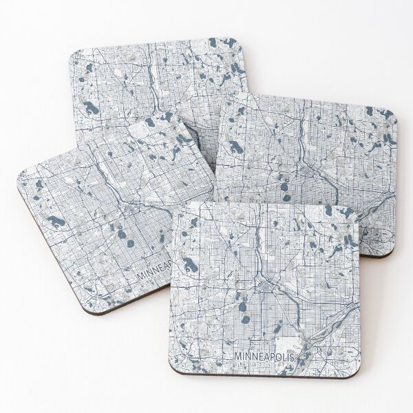 Item preview, Minneapolis City Map of Minnesota, USA - Coastal designed and sold by deMAP.