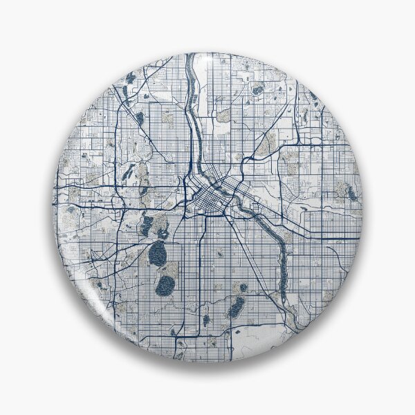 Item preview, Minneapolis City Map of Minnesota, USA - Coastal designed and sold by deMAP.