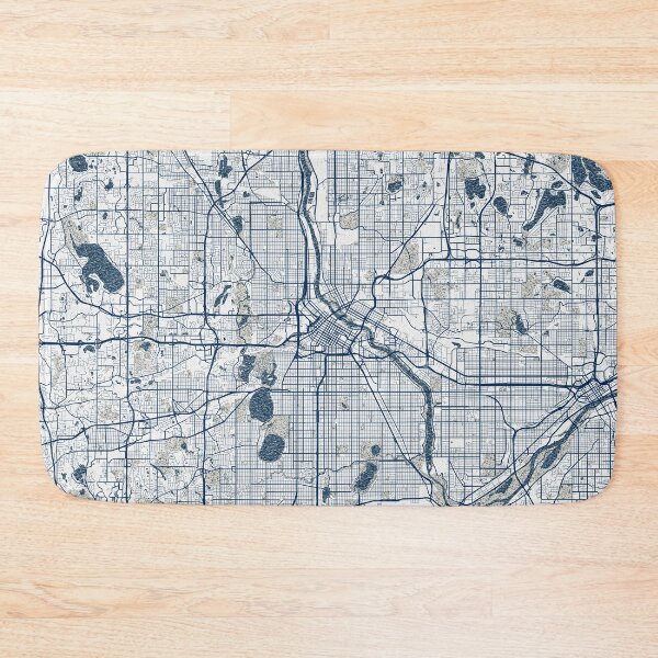Item preview, Minneapolis City Map of Minnesota, USA - Coastal designed and sold by deMAP.
