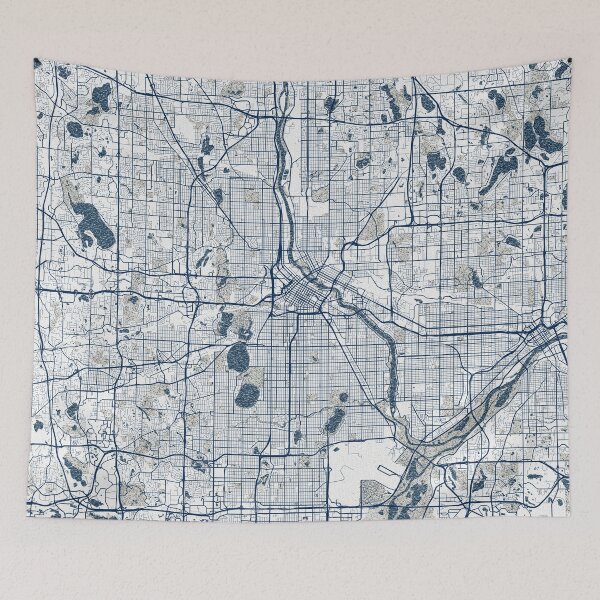Item preview, Minneapolis City Map of Minnesota, USA - Coastal designed and sold by deMAP.