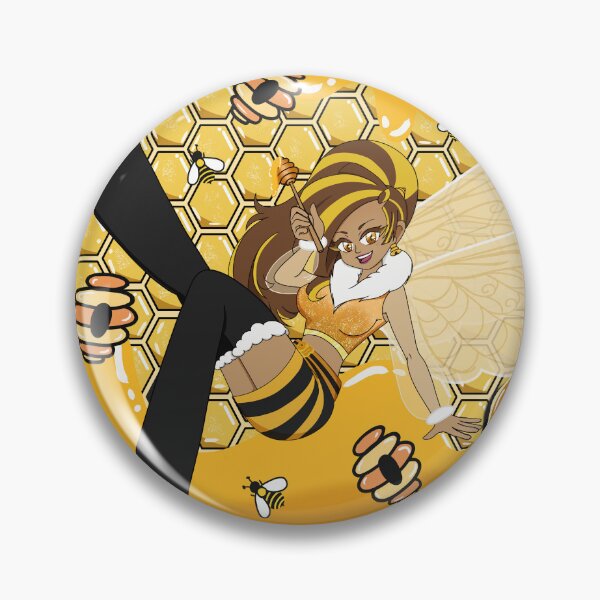 Item preview, Queen Bee Character Design with Bees and Honeycombs  designed and sold by KiyaSketches.