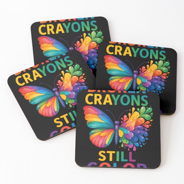 Item preview, Broken Crayons Still Color Inspirational Butterfly designed and sold by waazwee6.