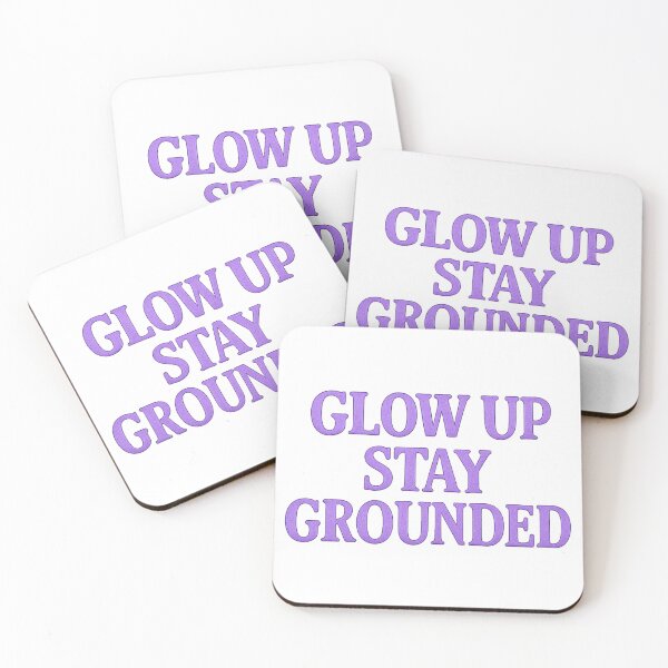 Item preview, Glow Up Stay Grounded – Self Love Empowerment Quote designed and sold by VIBE CRAFT STUDIO.