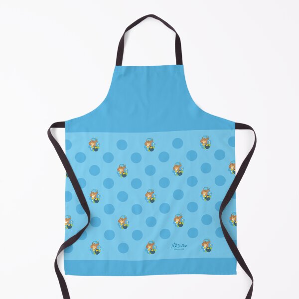 Item preview, Forget-Me-Not Blue Colorful Print – Cute Cartoon Beaver "Taffy" Floral Design designed and sold by BuBooArt.
