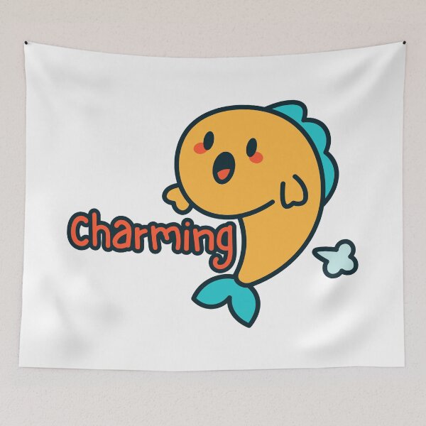 Item preview, Charming Farting Fish – Funny Kawaii Cartoon designed and sold by pUNKnown.