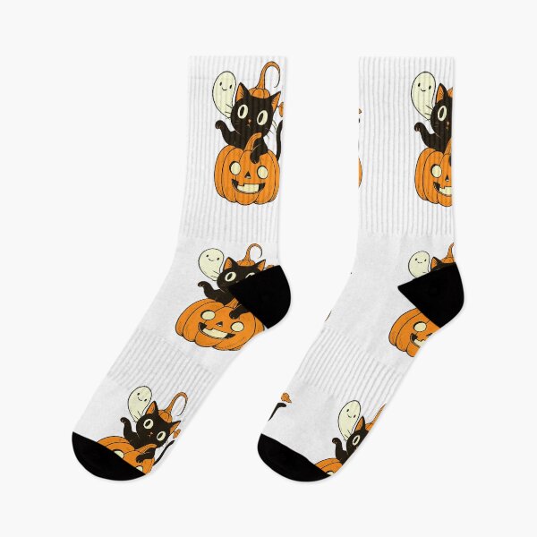 Item preview, Cat Pumpkin Ghost Funny Halloween Raglan Baseball designed and sold by cawtoon.