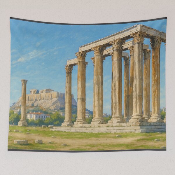 Aperçu de l'œuvre Temple de Zeus Olympien à Athènes créée et vendue par KAI-Studio.