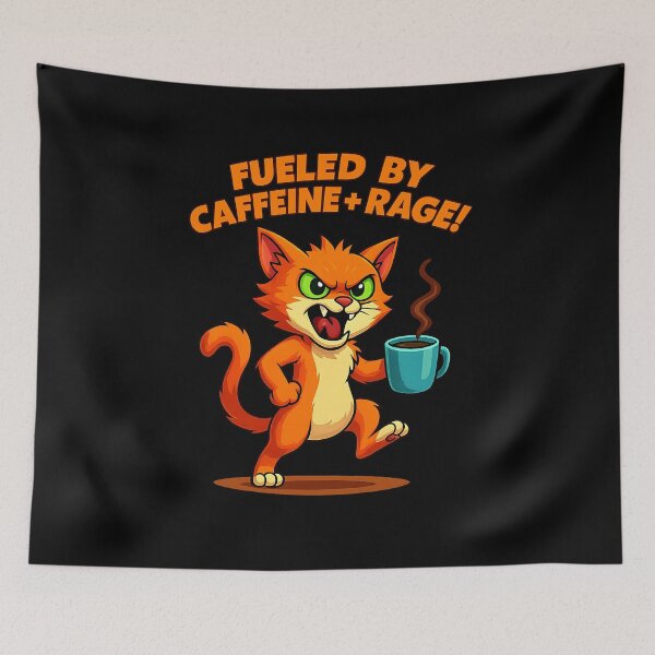 Item preview, Funny Fueled By Caffeine Rage  designed and sold by cawtoon.