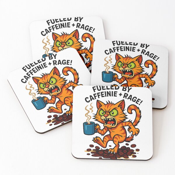 Item preview, Funny Fueled By Caffeine Rage designed and sold by cawtoon.