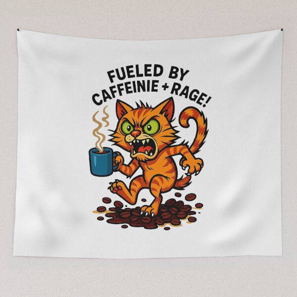 Item preview, Funny Fueled By Caffeine Rage designed and sold by cawtoon.