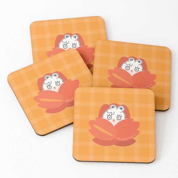 Item preview, Maple Orange Colorful Print – Cute Cartoon Rabbit "Fluffy" Floral Design designed and sold by BuBooArt.