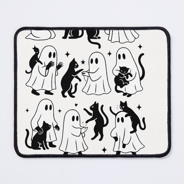 Item preview, Funny Ghost Holding A Black Cat Lazy Halloween Spooky Season designed and sold by cawtoon.