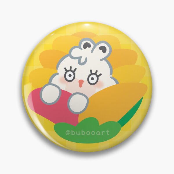 Item preview, Sunflower Yellow Colorful Print – Cute Cartoon Rabbit "Fluffy" Floral Design designed and sold by BuBooArt.