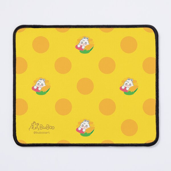 Item preview, Sunflower Yellow Colorful Print – Cute Cartoon Rabbit "Fluffy" Floral Design designed and sold by BuBooArt.
