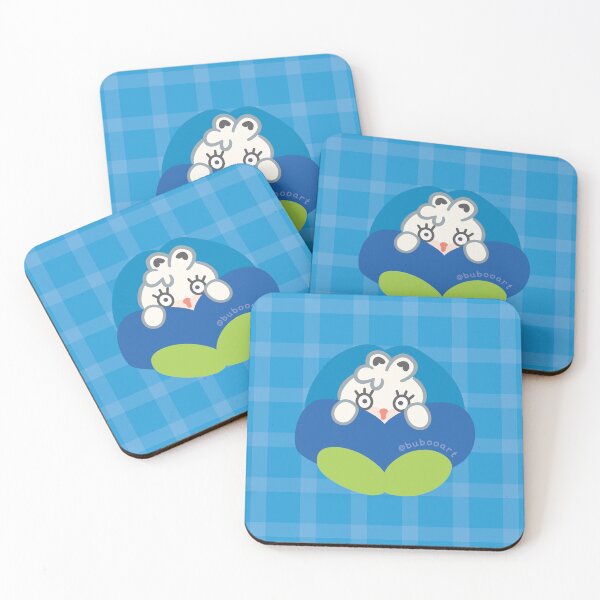 Item preview, Hydrangea Indigo Colorful Print – Cute Cartoon Rabbit "Fluffy" Floral Design designed and sold by BuBooArt.