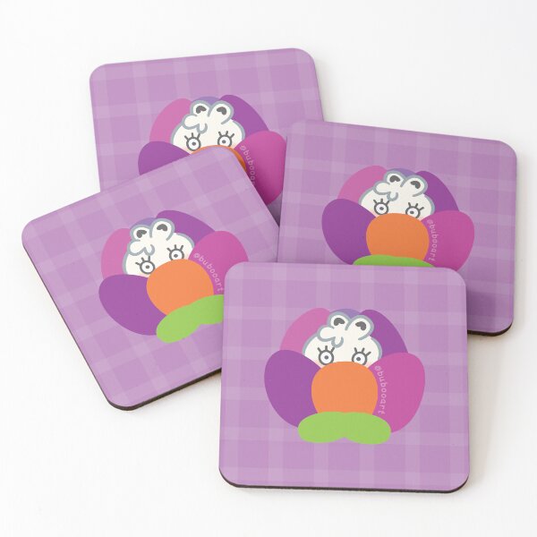 Item preview, Lavender Purple Colorful Print – Cute Cartoon Rabbit "Fluffy" Floral Design designed and sold by BuBooArt.