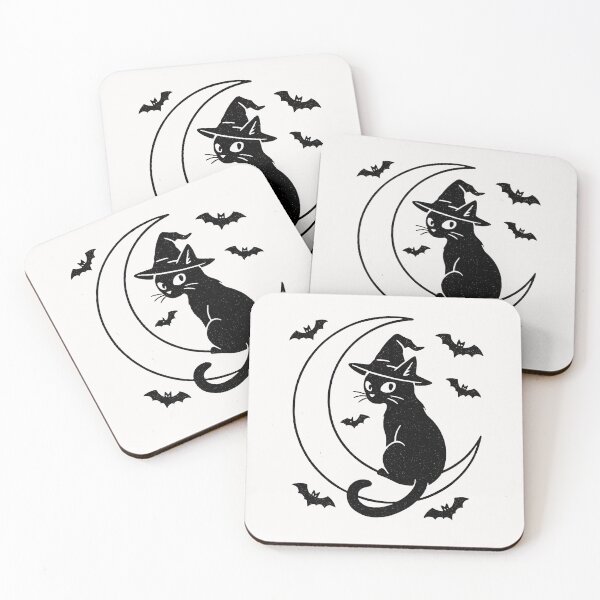 Item preview, Halloween Cat Witch Moon Vintage Costume Women Girls Kids  designed and sold by cawtoon.