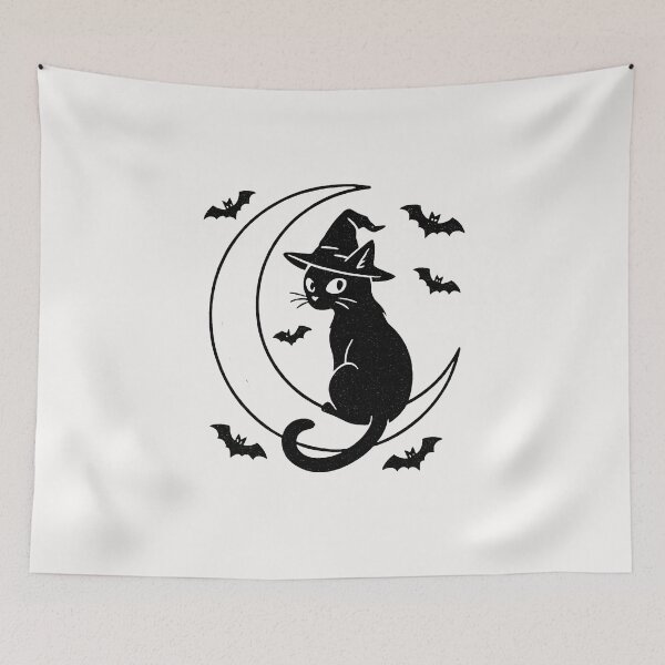 Item preview, Halloween Cat Witch Moon Vintage Costume Women Girls Kids  designed and sold by cawtoon.