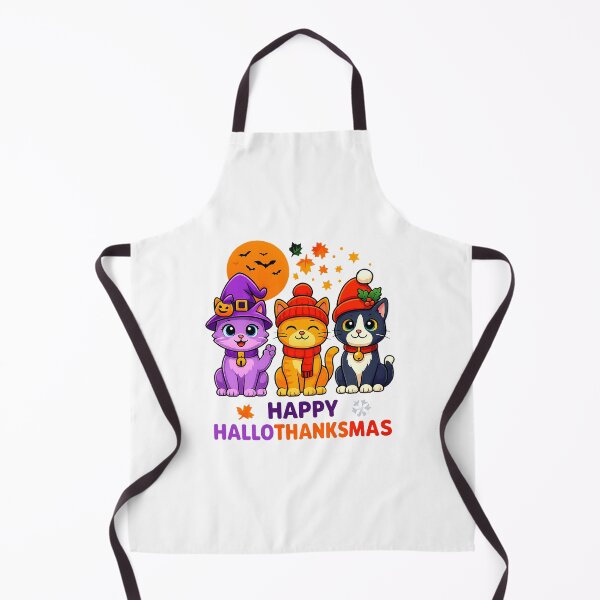 Item preview, Halloween Thanksgiving Christmas Happy HalloThanksMas Cats designed and sold by cawtoon.