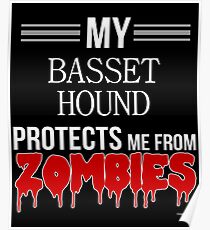 Zombie Basset Hound - Gift For Basset Hound Owner Poster