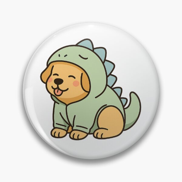 Item preview, Golden Retriever in Dinosaur Hoodie – Cute Dino Dog Sticker designed and sold by Tripconic.