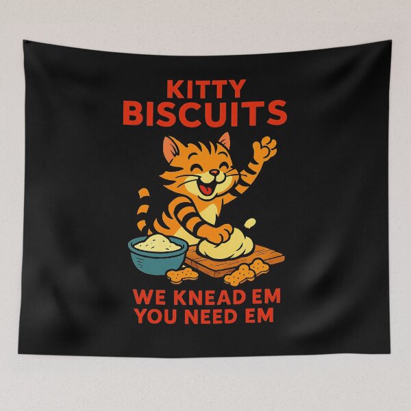 Item preview, Kitty Biscuits Bakery, Cute Cat Kneading Dough, Cat Lover designed and sold by cawtoon.