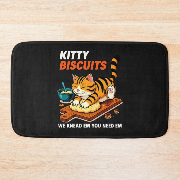 Item preview, Kitty Biscuits Bakery, Cute Cat Kneading Dough, Cat Lover designed and sold by cawtoon.