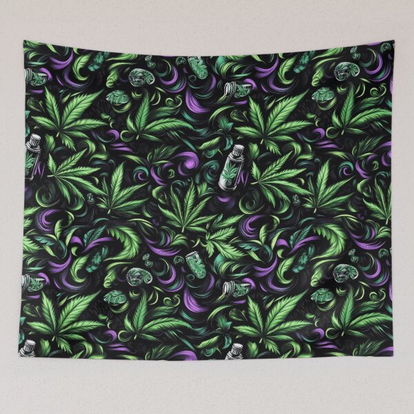 Item preview, Layered Anime Hemp Surge — Contemporary Graphic Art designed and sold by HEADMADE-TV.