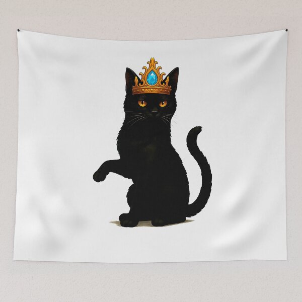 Item preview, Queen Black Cat Crown Women Men Girls Kitten Hive Keeper designed and sold by cawtoon.