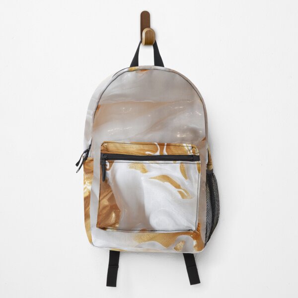 Item preview, White & Gold Fusion: Dynamic Liquid Abstract Design designed and sold by lematworks.