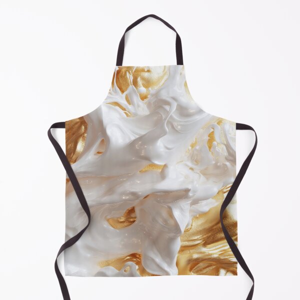 Item preview, White & Gold Fusion: Dynamic Liquid Abstract Design designed and sold by lematworks.