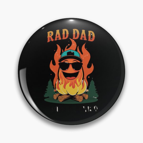 Item preview, Rad Dad Campfire Flames Crew – Cool Dad Outdoors Illustration designed and sold by fantasyy.