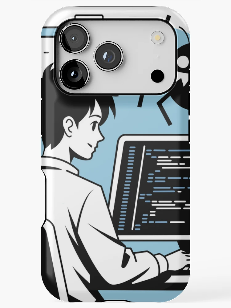 Thumbnail 1 of 4, iPhone Case, Developer Debugging: Hunting Down Code Bugs designed and sold by Code Monkeys.