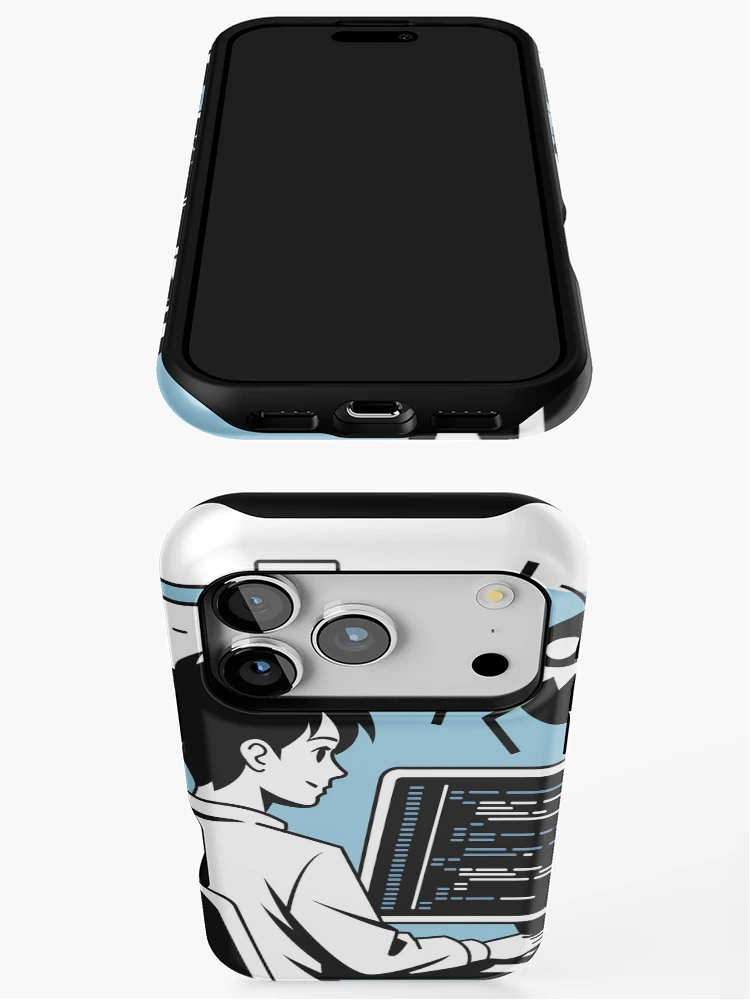 Thumbnail 3 of 4, iPhone Case, Developer Debugging: Hunting Down Code Bugs designed and sold by Code Monkeys.