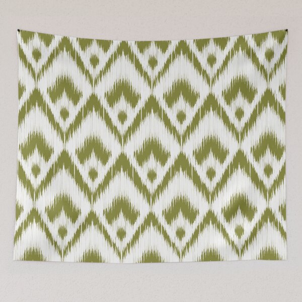 Item preview, Seamless Olive Green Ikat Textile Background  designed and sold by Theerapol Buphasiri.