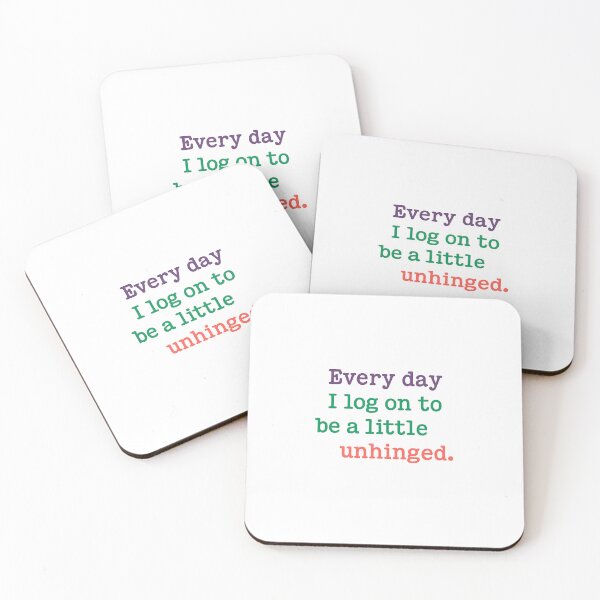 Item preview, Every Day I Log On to Be a Little Unhinged – Funny Digital Chaos Sticker designed and sold by CaffeinatedCreatures.