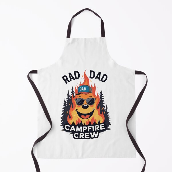 Item preview, Grinning Rad Dad Campfire Crew – Blaze Dad Camping Badge designed and sold by fantasyy.