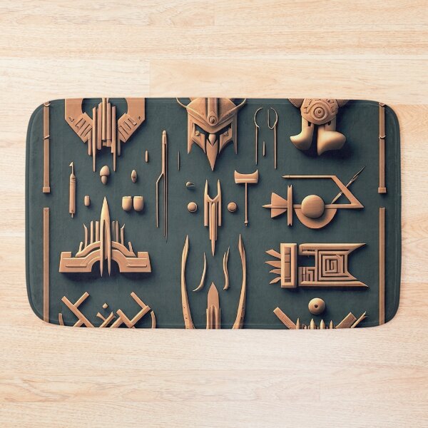 Item preview, Abstract Viking-inspired symbols and tools in futuristic style. designed and sold by fotoryum.